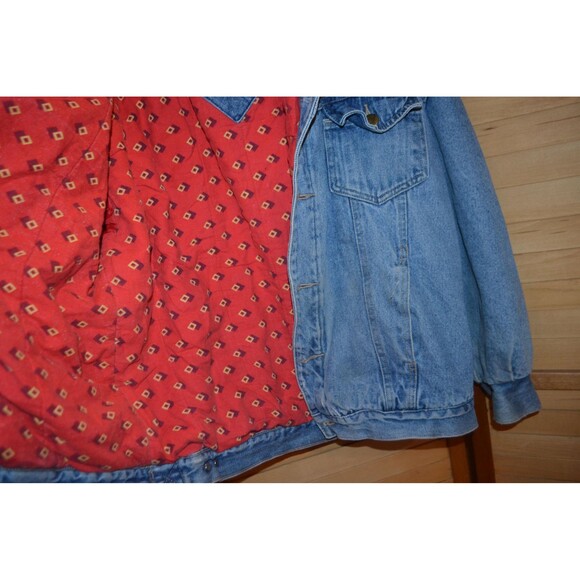 Vintage Denim Jean Streetwear Retro Trucker Jacket Puff Cowgirl - Picture 5 of 6